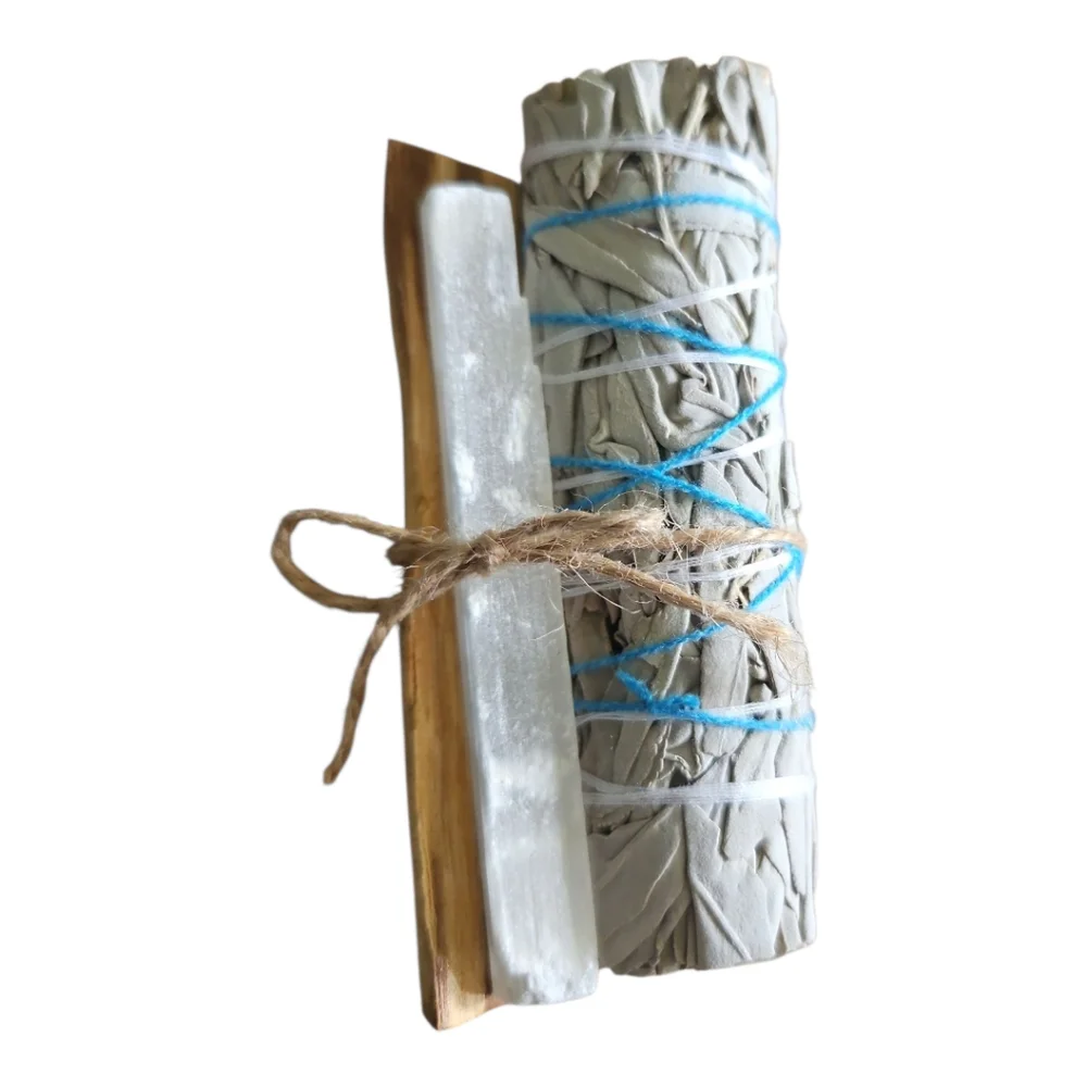 Rose Quartz Alter  Broom, Bell Wreath, and Sage Bundle Set - Picture 7 of 7